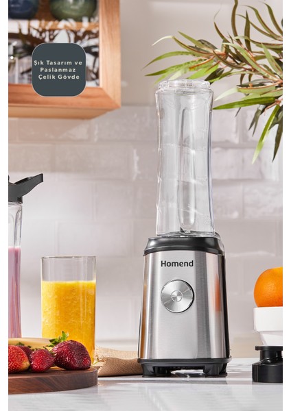 Gri Kişisel Blender Seti, Kolay Kullanım ve Temizlik Imkanı