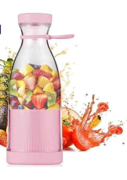 Taşınabilir Mini Şişe Blender, USB Şarjlı, 350 Ml, Smoothie ve Shake Yapıcı