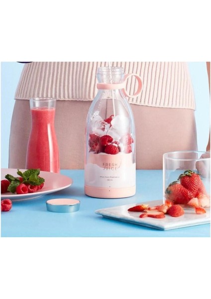 Taşınabilir Mini Şişe Blender, USB Şarjlı, 350 Ml, Smoothie ve Shake Yapıcı fırsatları