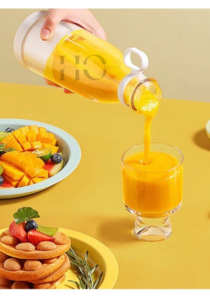 Taşınabilir Elektrikli Meyve Sıkacağı ve Mini Blender 380ML Çok Renkli