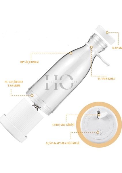 Taşınabilir Elektrikli Meyve Sıkacağı ve Mini Blender 380ML Çok Renkli indirimleri