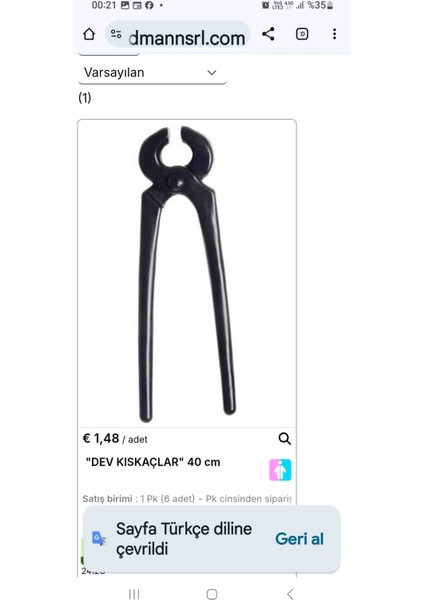 Bùyùk Kerpeten 40 cm