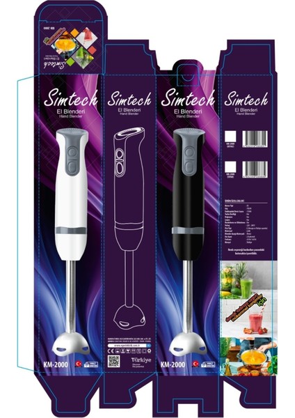 Siyah Fonksiyonel Blender KM-2000 - Çok Amaçlı ve Güçlü Elektronik Alet fiyatları