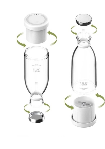Taşınabilir 350 ml Küçük Meyve Karıştırıcı, Smoothie ve Milkshake Yapıcı, Beyaz Renk fiyatları