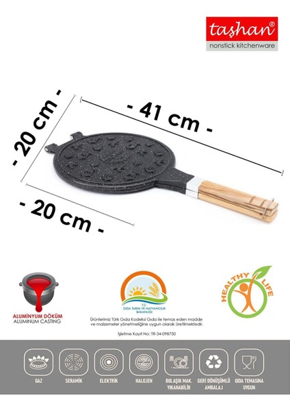 Döküm Waffle Tavası Ahşap Kulp ile Lezzetli Waffle Keyfi fiyatları