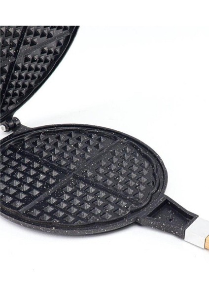 Döküm Waffle Tavası Ahşap Kulp ile Lezzetli Waffle Keyfi fırsatları