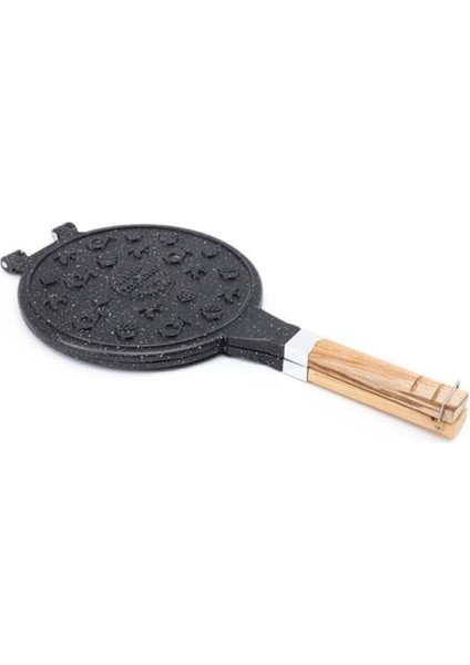 Döküm Waffle Tavası Ahşap Kulp ile Lezzetli Waffle Keyfi indirimleri