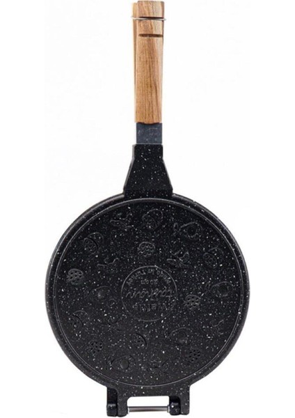 Döküm Waffle Tavası Ahşap Kulp ile Lezzetli Waffle Keyfi