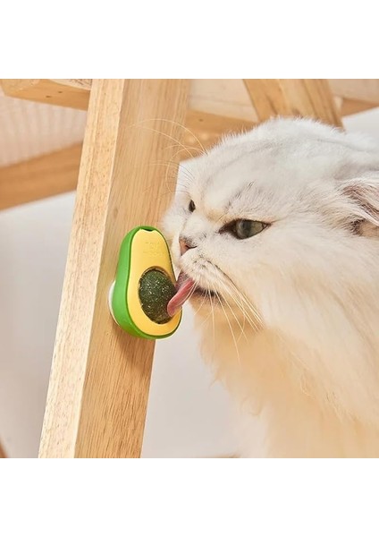 Slipt Doğal Catnipli Yenilebilir Kedi Nanesi Otu Oyun Topu Oyuncağı Top Oyuncak Kedi Yalama Topu Avokado Şeffaf modelleri
