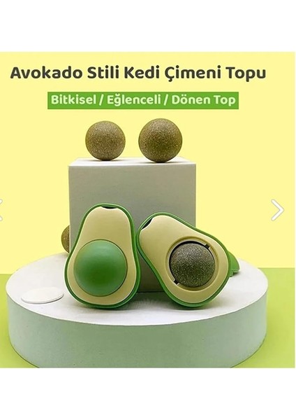 Slipt Doğal Catnipli Yenilebilir Kedi Nanesi Otu Oyun Topu Oyuncağı Top Oyuncak Kedi Yalama Topu Avokado Şeffaf indirimleri