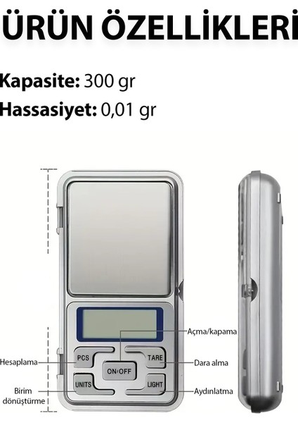 Mini Dijital Tartı, Hassas El Terazisi, Altın ve Takı Tartma Aleti, LCD Ekran indirimleri
