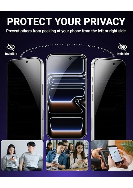 Apple iPhone 17 / 17 Air / 17 Pro / 17 Pro Max Premium Privacy Ekran Koruyucu fiyatları