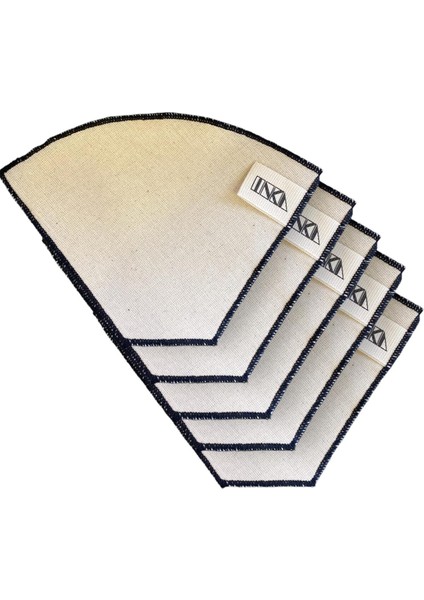 Organik Pamuk Kahve Filtresi 5'li No:4, Bez, Dikişsiz, Doğal, Sağlıklı