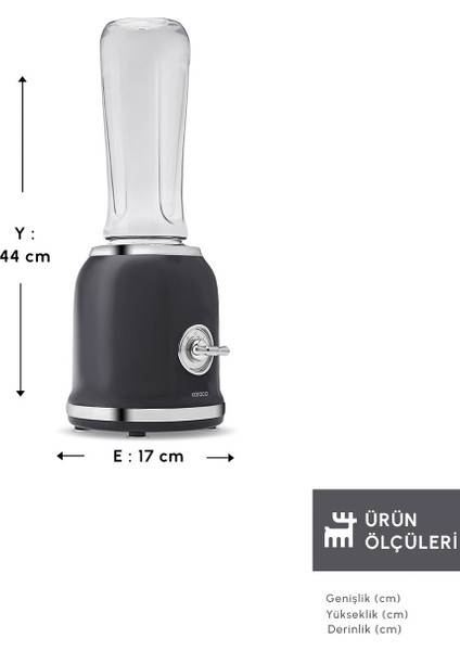 Kişisel Kullanıma Uygun Şık ve Taşınabilir Mini Smoothie Blender Siyah Renk fiyatları