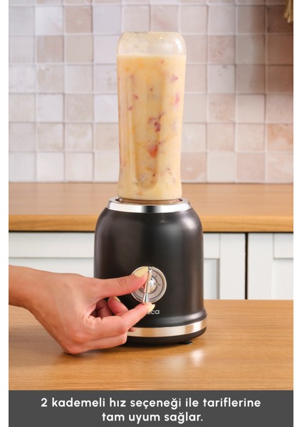 Kişisel Kullanıma Uygun Şık ve Taşınabilir Mini Smoothie Blender Siyah Renk fırsatları