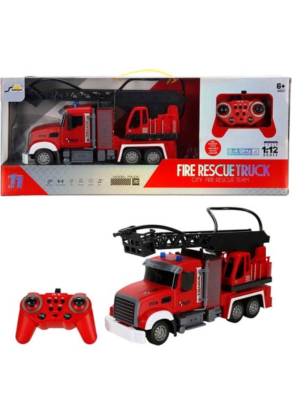 5092 Sun-Rst-Rc Kamyon 1 12 Itfaiye Ff Ses Işık 3 7V USB 2 4 Ghz