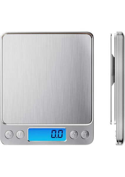 Dijital Mutfak Tartısı 300G, 0.01G Hassasiyet, 2 Ölçü Kabı ile Kullanışlı ve Pratik