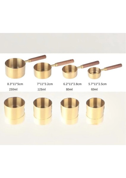 4'lü Ahşap Saplı Ölçü Kaşığı Seti, Pratik ve Şık Mutfak Gereci fiyatları