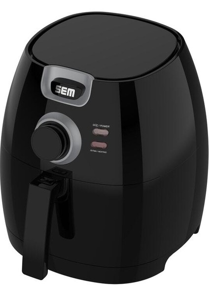 5l Yağsız Kızartma Fritözü, 8 Program, 1650W, Siyah