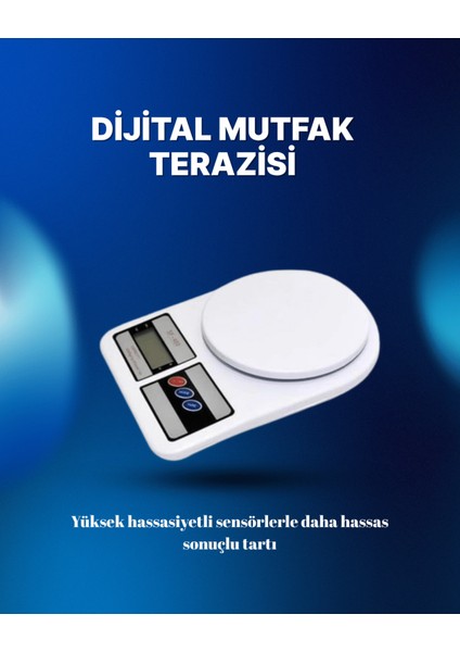 Çok Renkli Dijital Mutfak Tartısı, Hassas ve Kullanışlı Tasarım