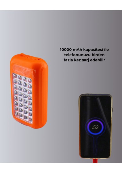 Güneş Paneli ile Şarj Olan 32 Led’li Powerbank Cihazı modelleri