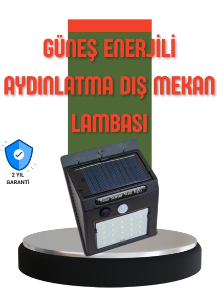Hareket Sensörlü Güneş Enerjili Dış Mekan LED Lamba 100/144 LED