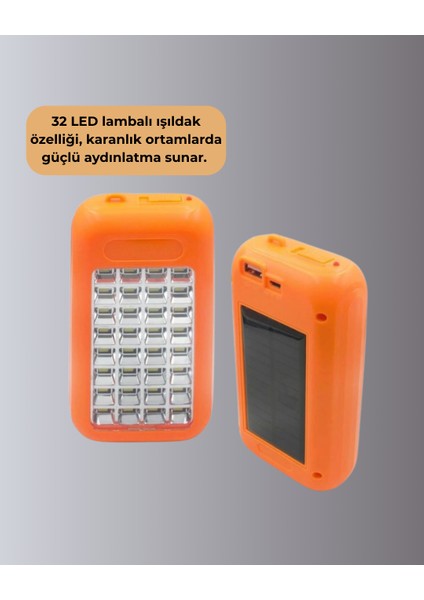 Suya Dayanıklı Güneş Paneli Destekli Powerbank ve Işıldak fırsatları
