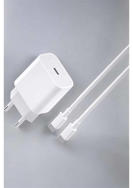 Ios Uyumlu Type-C Girişli Hızlı Şarj 15/15 Pro Max Adaptör ve Kablosu