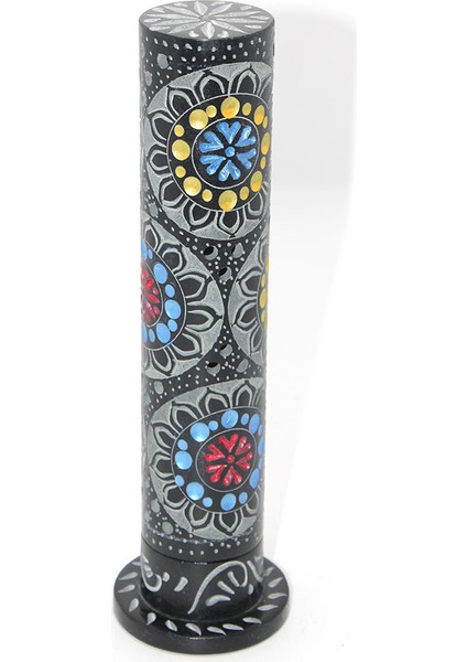 Obsidian Taşı Işlemeli Kule Tütsülük Model 6