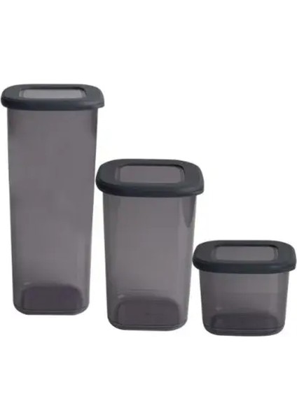 3 Boy Saklama Kabı Seti, Pratik ve Güvenli Depolama Çözümü