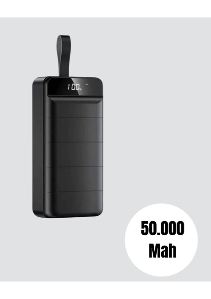 50.000 Mah Kapasiteli Powerbank – Hızlı Şarj Destekli, 4 USB Portlu, LED Işıklı Taşınabili fiyatları