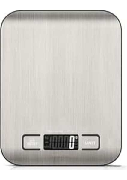 Paslanmaz Çelik Hassas Mutfak Tartısı, Dara Fonksiyonu, LCD Ekran