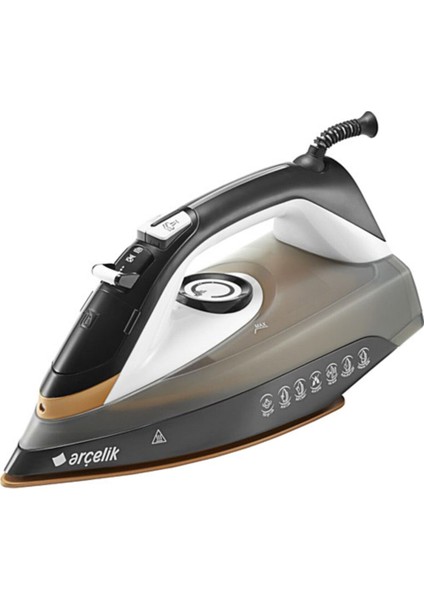 2400W Seramik Tabanlı Ütü, Hafif ve Güçlü, Gri Renk