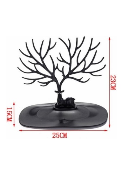 Geyik Tasarımlı Takı Standı Siyah modelleri