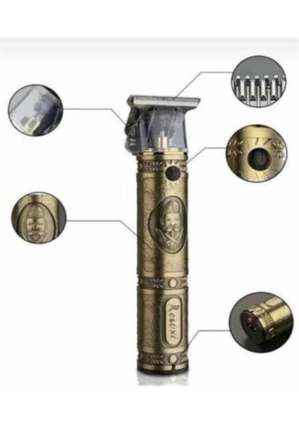 Tıraş Makinesi Şarjlı Çizik Tıraş Paslanmaz Çelik Bıçaklı 4 Taraklı indirimleri