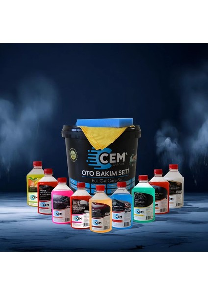 CAR CARE 12 Parça Full Oto Bakım Seti, Araç Temizlik Seti