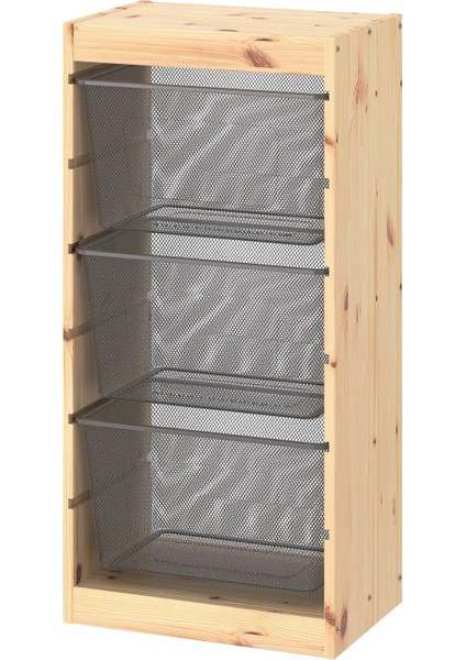 Trofast Saklama Ünitesi Çam Gri 44 x 30 x 91 cm