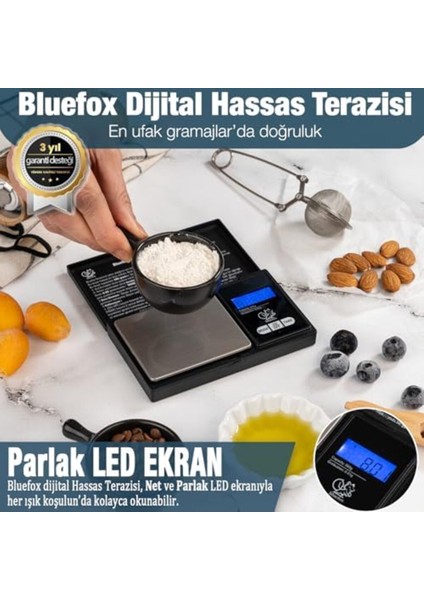 Dijital Cep Tartısı 500G, 0.01G, 7 Birim, Dara Fonksiyonu fiyatları
