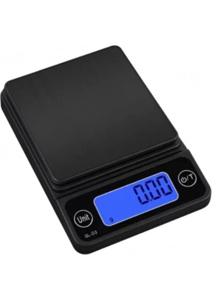 Hassas Terazi 300G/0.01G Siyah Işıklı Ekran Çok Amaçlı Kullanım