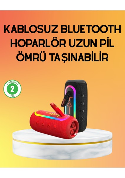 Yüksek Ses Kaliteli Kablosuz Hoparlör LED Işıklı
