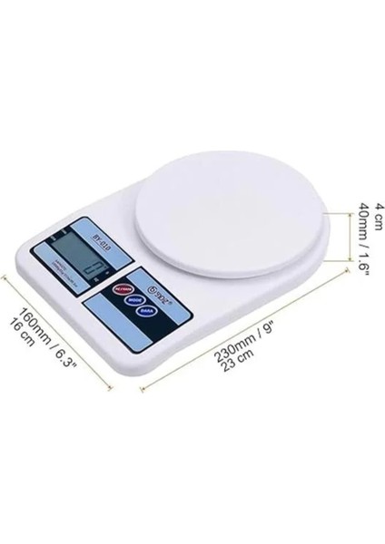 Dijital Mutfak Tartısı BY-010, LCD Ekran, Yüksek Hassasiyet, Renkli Tasarım