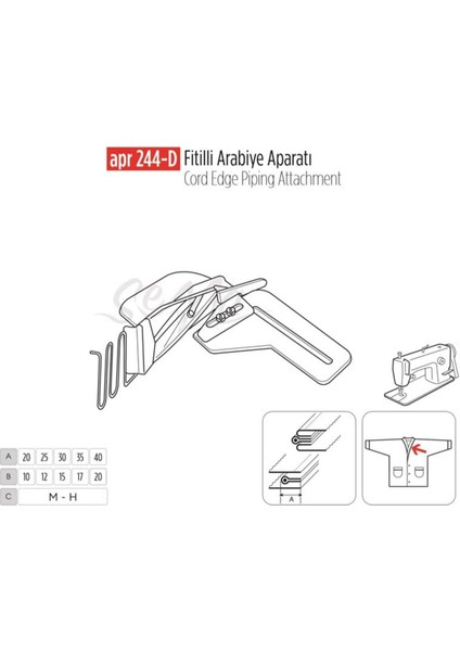 Fitilli Arabiye Apara 20X10MM – Güçlü ve Dayanıklı Bağlantı Parçası