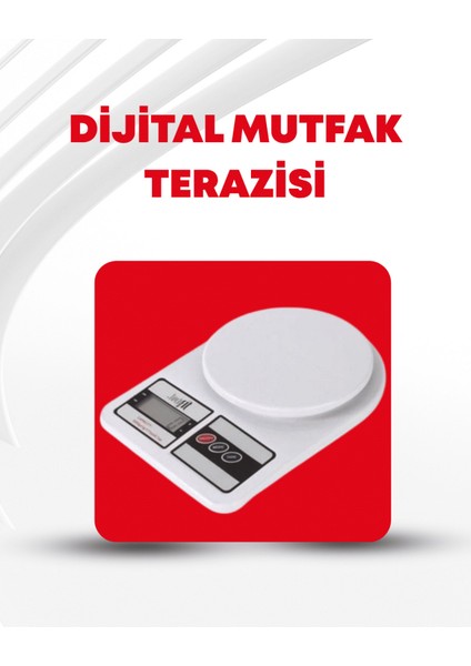 10 kg Kapasiteli LCD Ekranlı Dijital Mutfak Tartısı, Hassas ve Kullanışlı Ölçüm