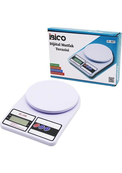 Pilli Dijital Mutfak Terazisi 10KG / 1gr, Hassas Ölçüm ve Pratik Kullanım