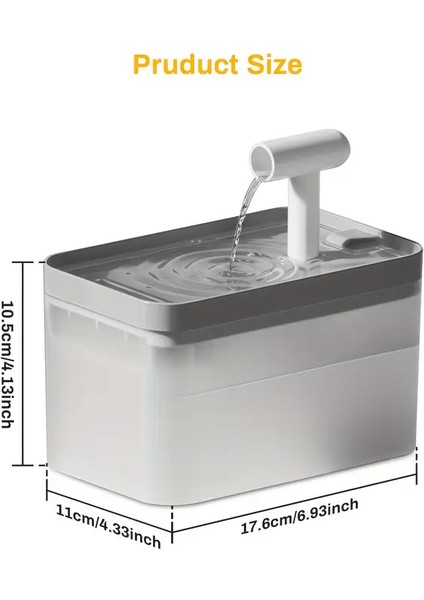 1.6 Lt Kedi Köpek Için Su Pınarı Su Çeşmesi Su Sebili Sessiz USB Kablolu fırsatları