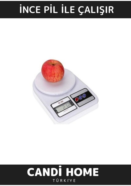 Dijital Hassas Mutfak Terazisi, 10 kg Kapasiteli, Beyaz Renk, Kaliteli ve Güvenilir modelleri