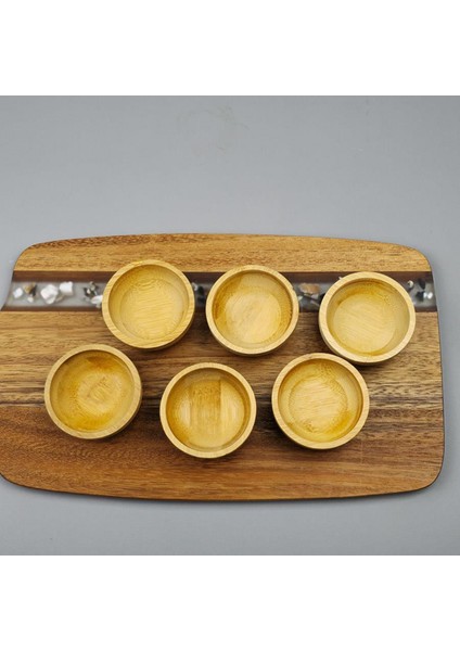 Bambu 6'lı Bambu Mini Lokumluk, Çerezlik, Sosluk & Reçellik Sunum Set fiyatları