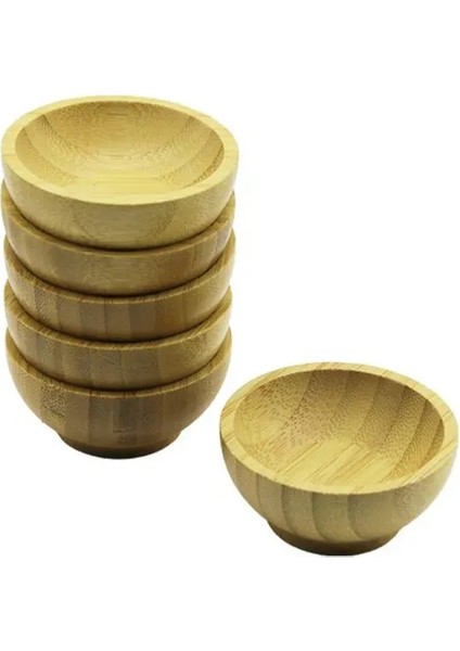 Bambu 6'lı Bambu Mini Lokumluk, Çerezlik, Sosluk & Reçellik Sunum Set fırsatları