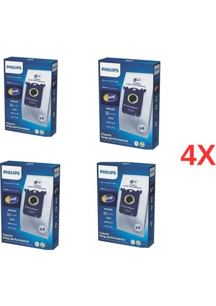 4'lü Siyah Toz Torbası Seti, Yüksek Kalite, Uyumlu ve Dayanıklı