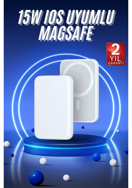 Magsafe Battery Pack Powerbank Kablosuz Şarj 5.000 Mah
